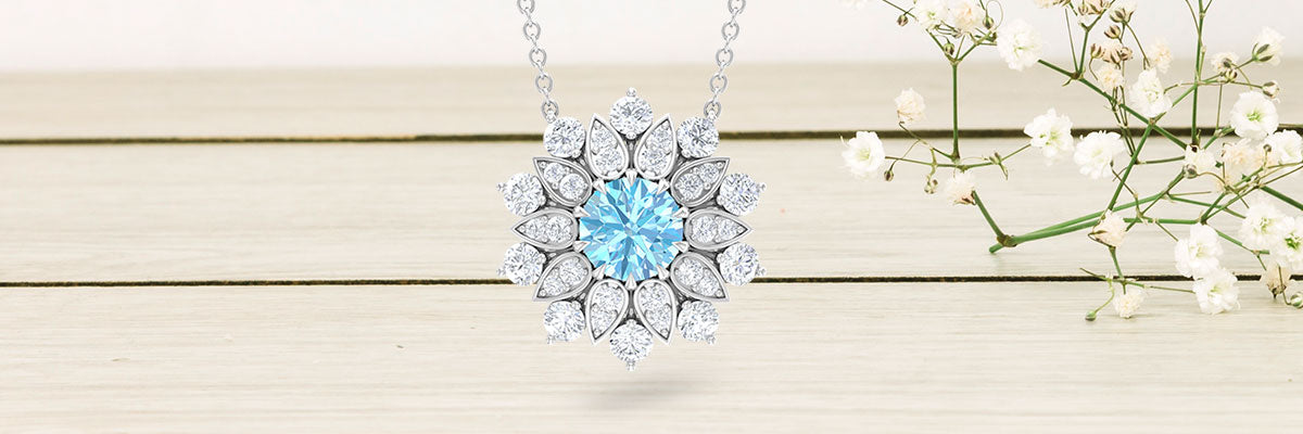 Aquamarine Floral Wedding Jewelry