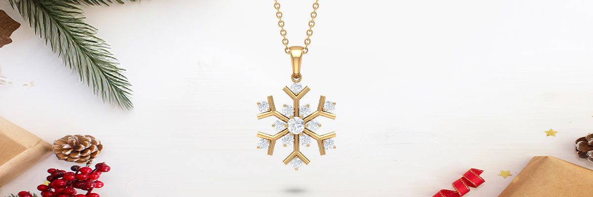 Scintillating Diamond Snowflake Pendant