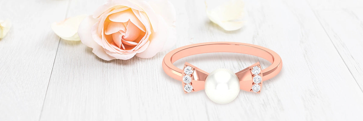 Pure Freshwater Pearl Bow Ring