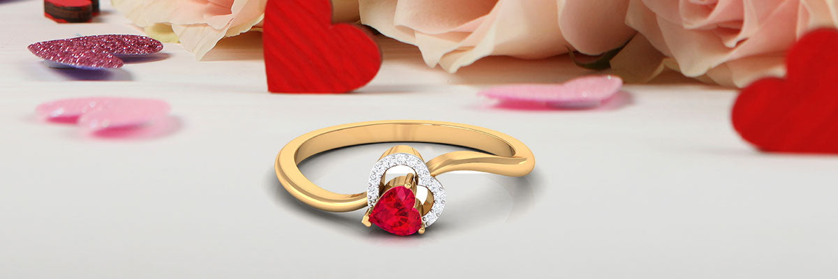 Ruby Heart Promise Ring