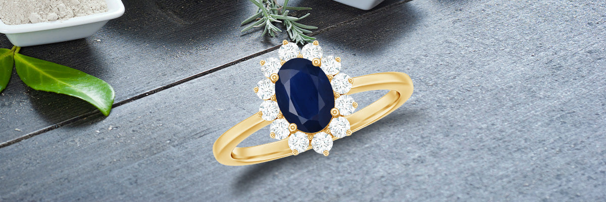 Best Royal Ring: Princess Diana Inspired Blue Sapphire Engagement Ring with Diamond