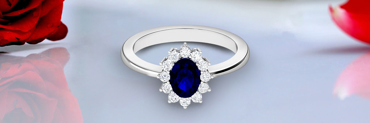 Princess Diana Inspired Blue Sapphire Engagement Ring