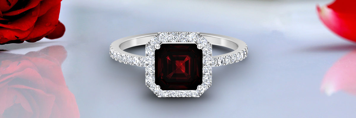 Gorgeous Garnet Engagement Ring