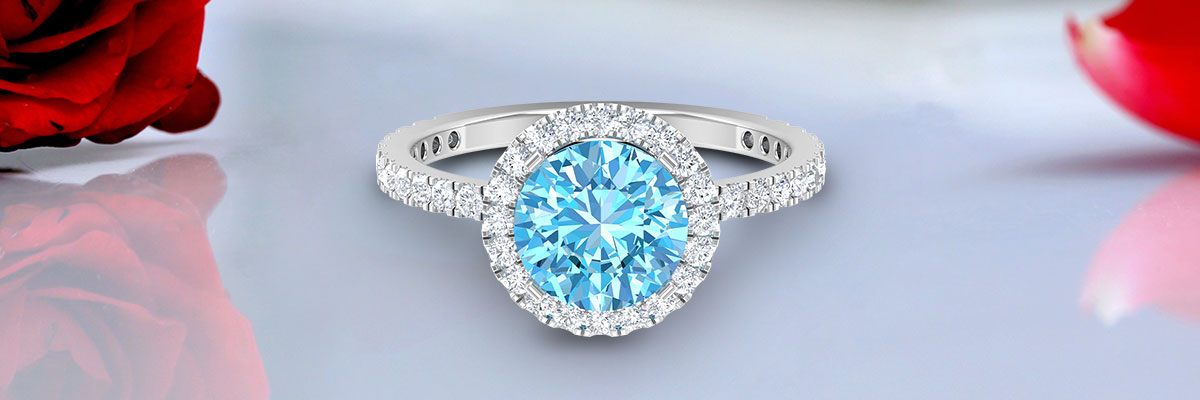 Admirable Aquamarine Engagement Ring