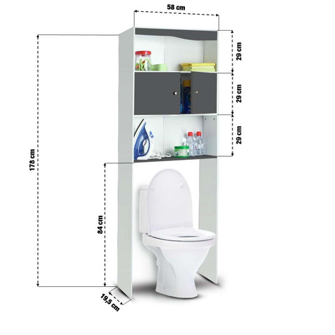 Tabouret physiologique de toilette en bois verni blanc