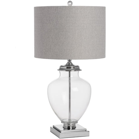 Large glass table lamp