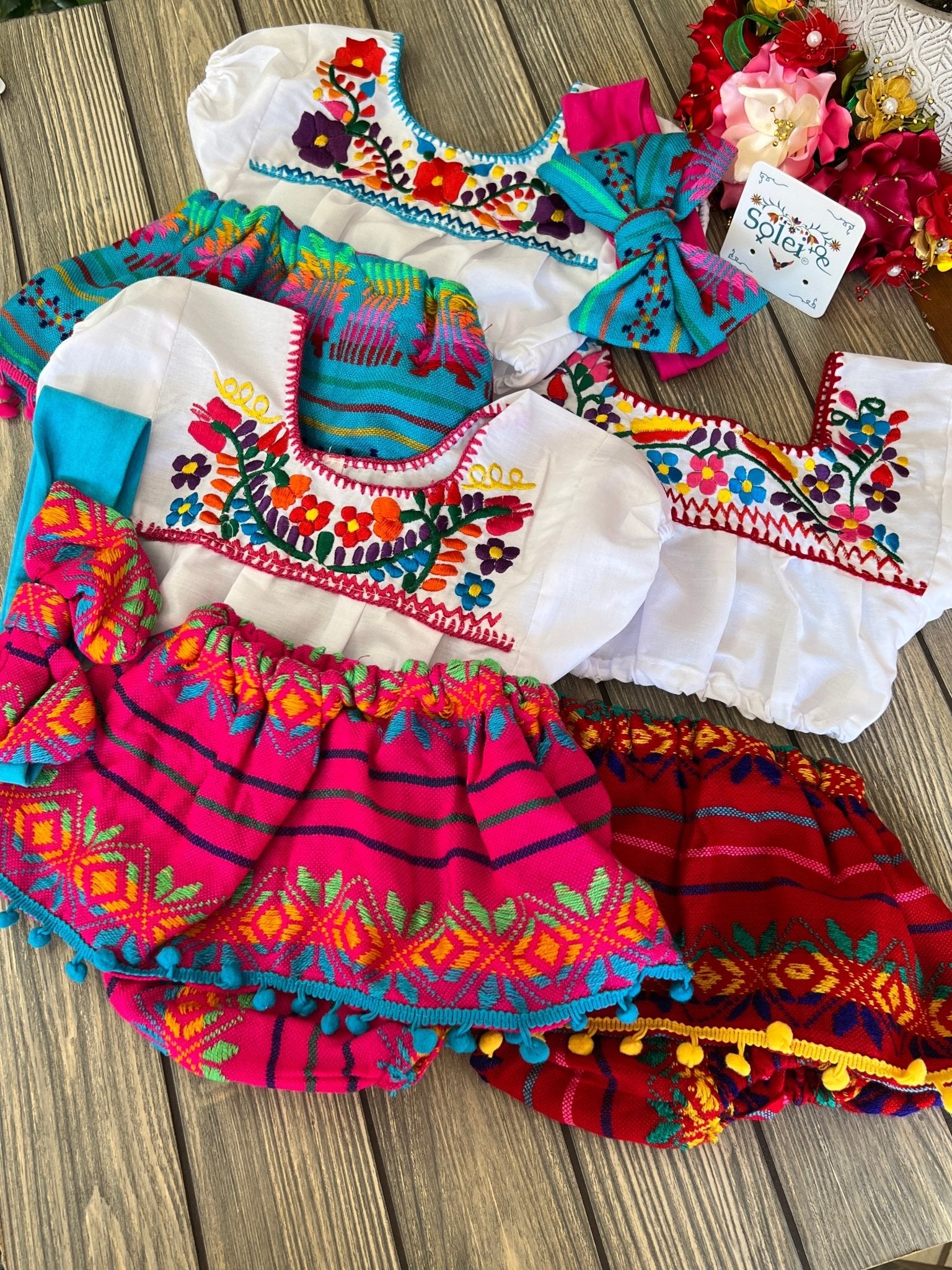 Traditional Mexican Baby Outfit. Set Paola. – Solei Store