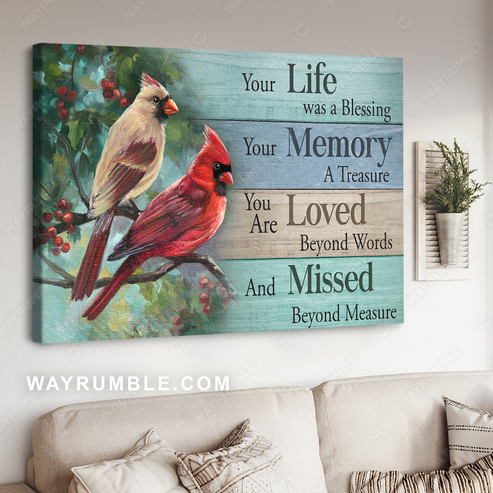 Watercolor cardinal, Cranberry tree, Nature artwork, Your life was a b ...