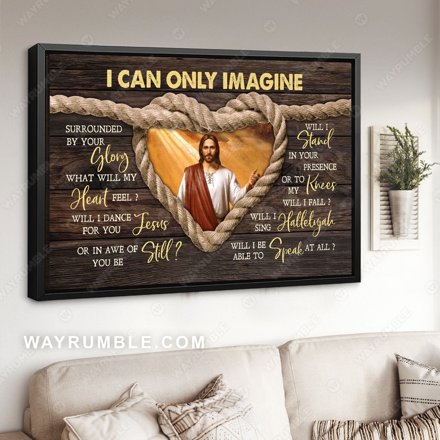 JESUS is my anchor Wall Decor 11x14 stretch canvas with frame