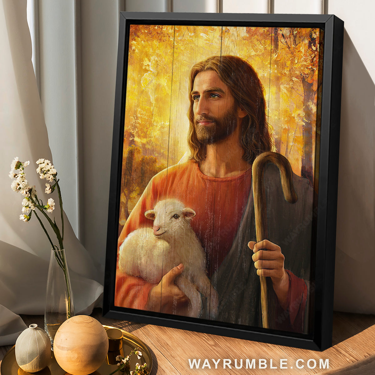 Lamb of God, Beautiful Jesus painting, Autumn forest, Jesus life ...