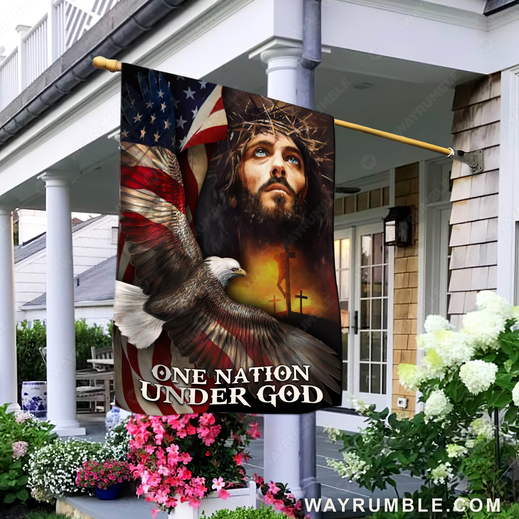  Muyankissu Diamond Art Kit for Adults Jesus Flag One