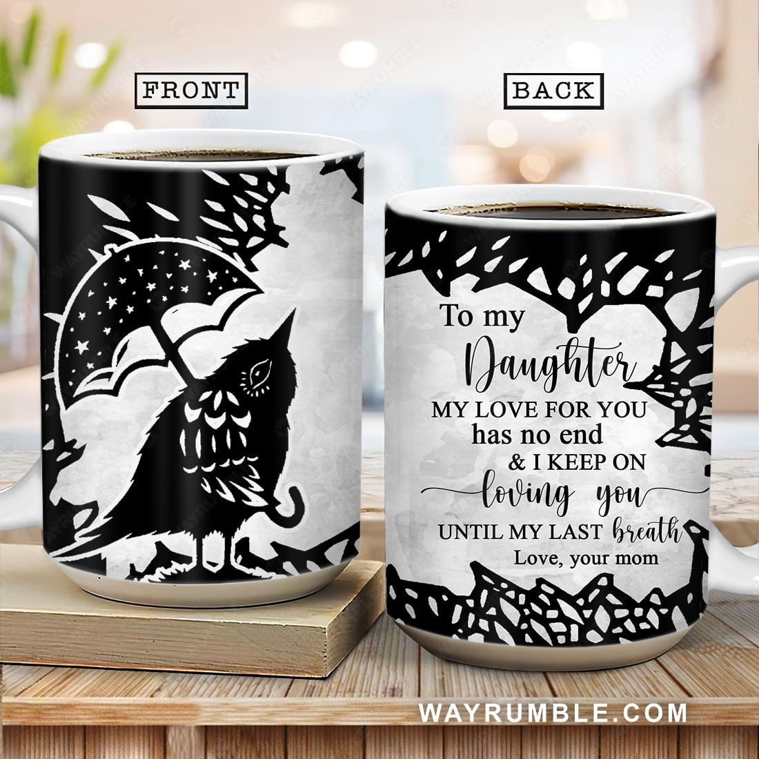 Dad And Daughter Dadasaurus Funny Personalized Mug - Vista Stars