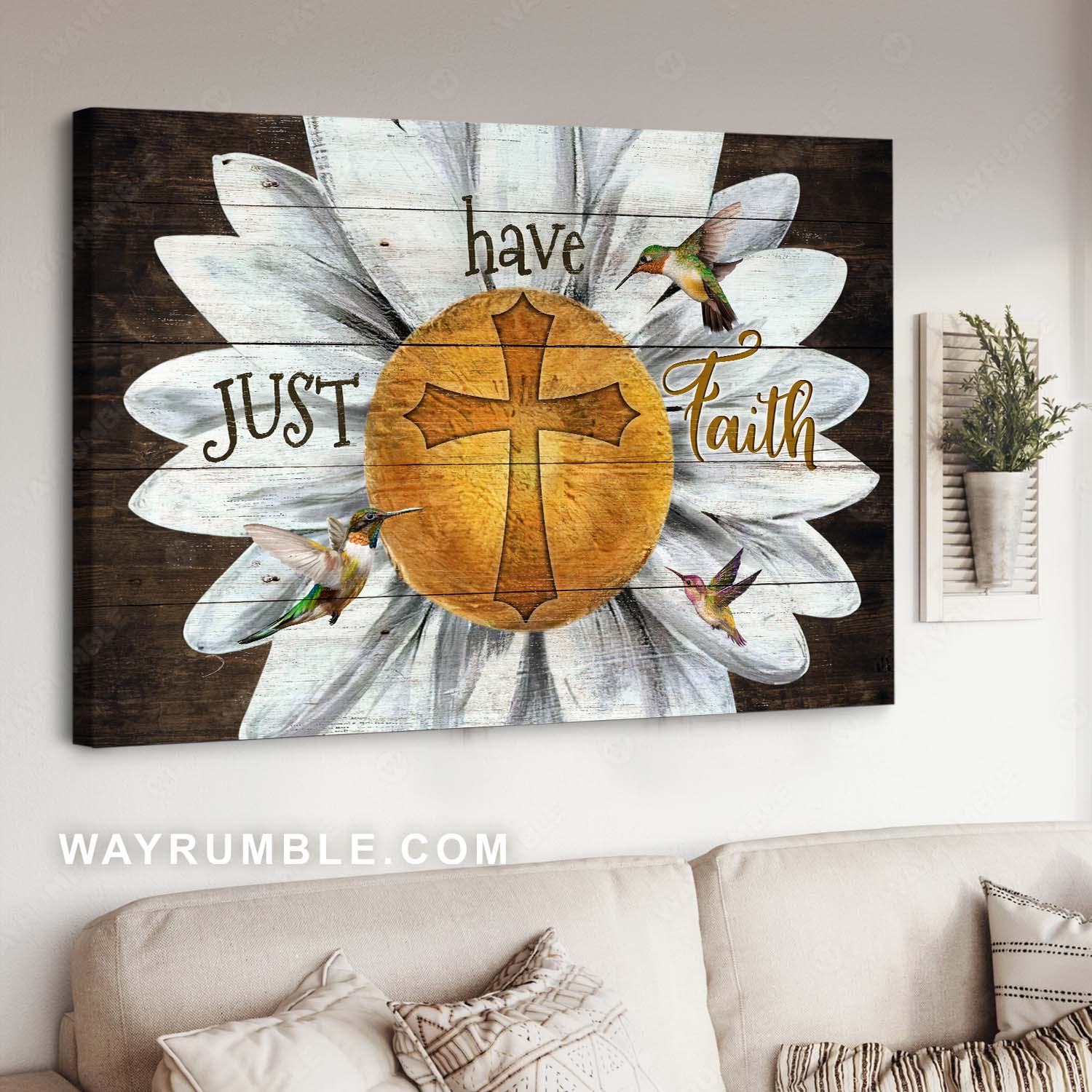 Inspirational Art Be Still and know that I am God Yellow Daisy Decor –  oak7west