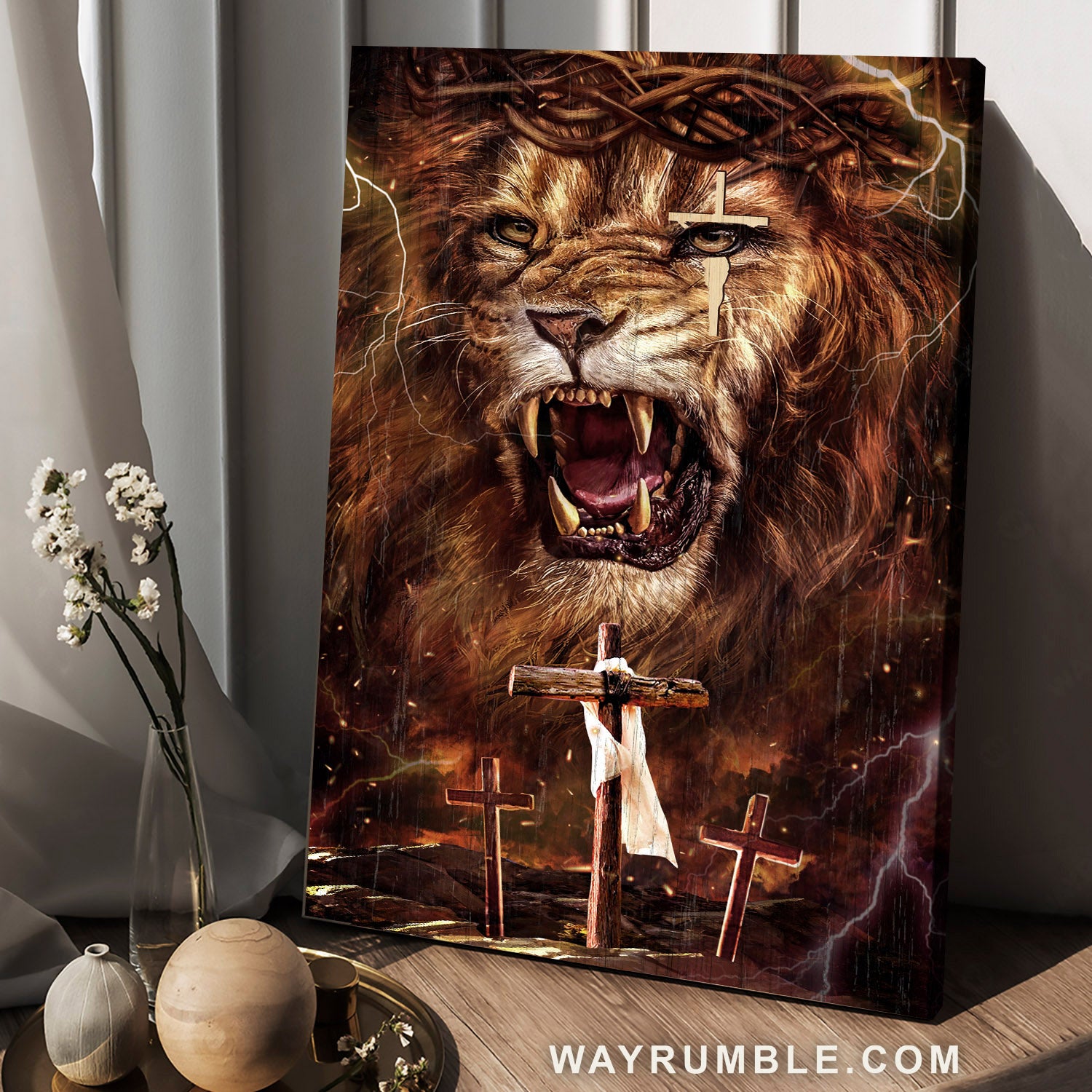 UPABLUNSO Diamond Painting Lion of Judah Christian Cross Jesus Thorn and  Crown Dove Vintage Religious Kit for Adults for Wall Home Decor 12x16 Inch
