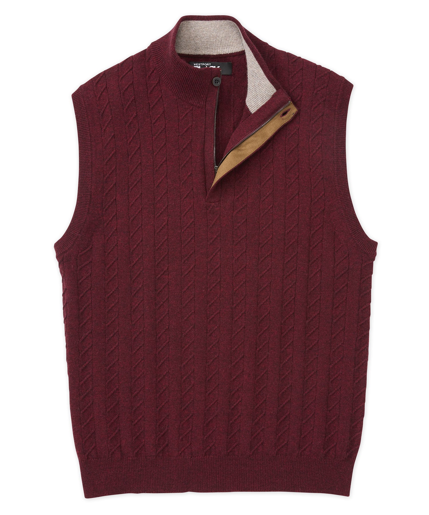 Westport Lifestyle Melange Quarter-Zip Vest - Westport Big & Tall