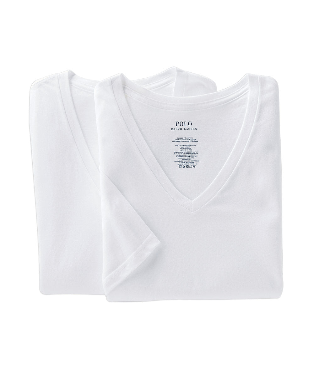 Polo Ralph Lauren Cotton V-Neck Undershirt (2-Pack) - Westport Big & Tall