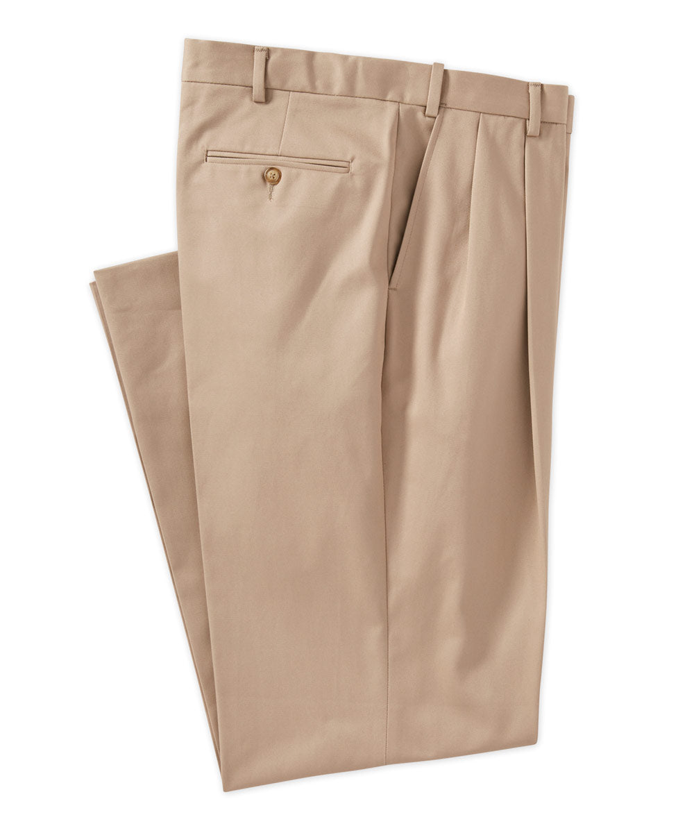 Westport 1989 Pleated Wrinkle-Free Twill Pants with Stretch Waistband