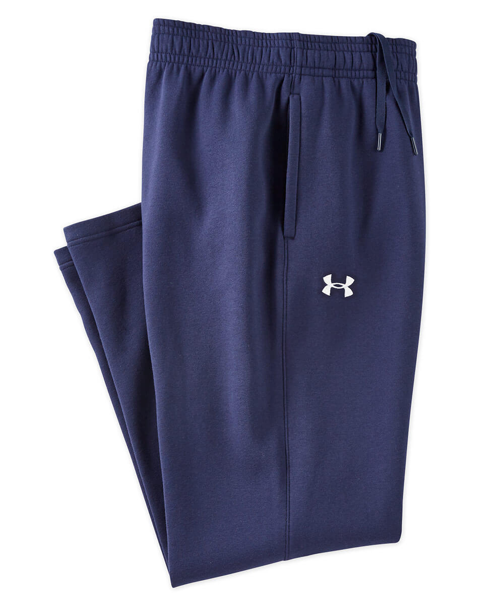 Under Armour Mens Track Pants Small Zipper Ankle Blue Polyester Stretch  Waist