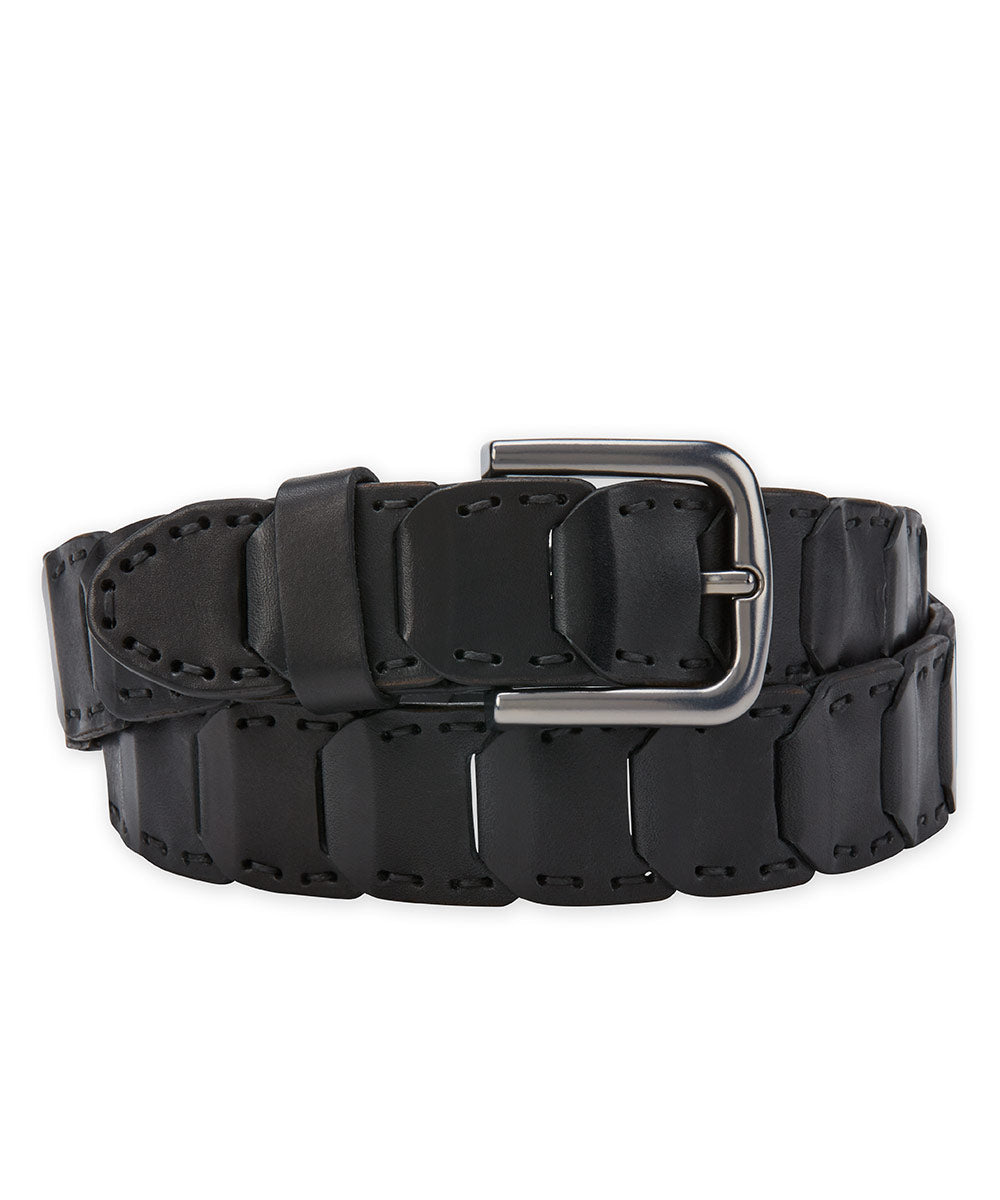 Men's Westport Black Double Braid Leather Bracelet - Size XL