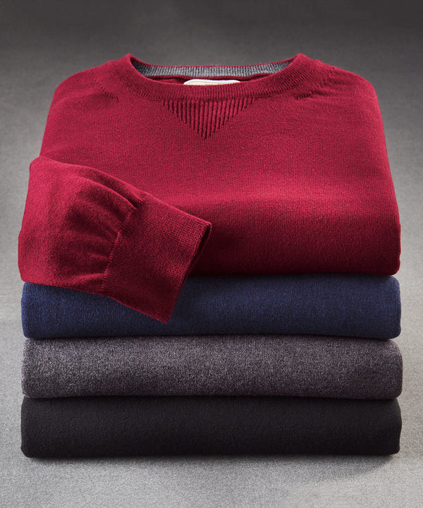 Westport Lifestyle Cotton-Cashmere Crewneck Pullover - Westport Big & Tall