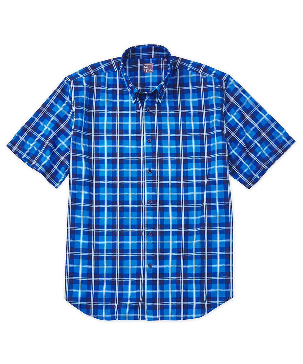 Onward Reserve Shirt Mens 2XL Blue Plaid Performance Button Up
