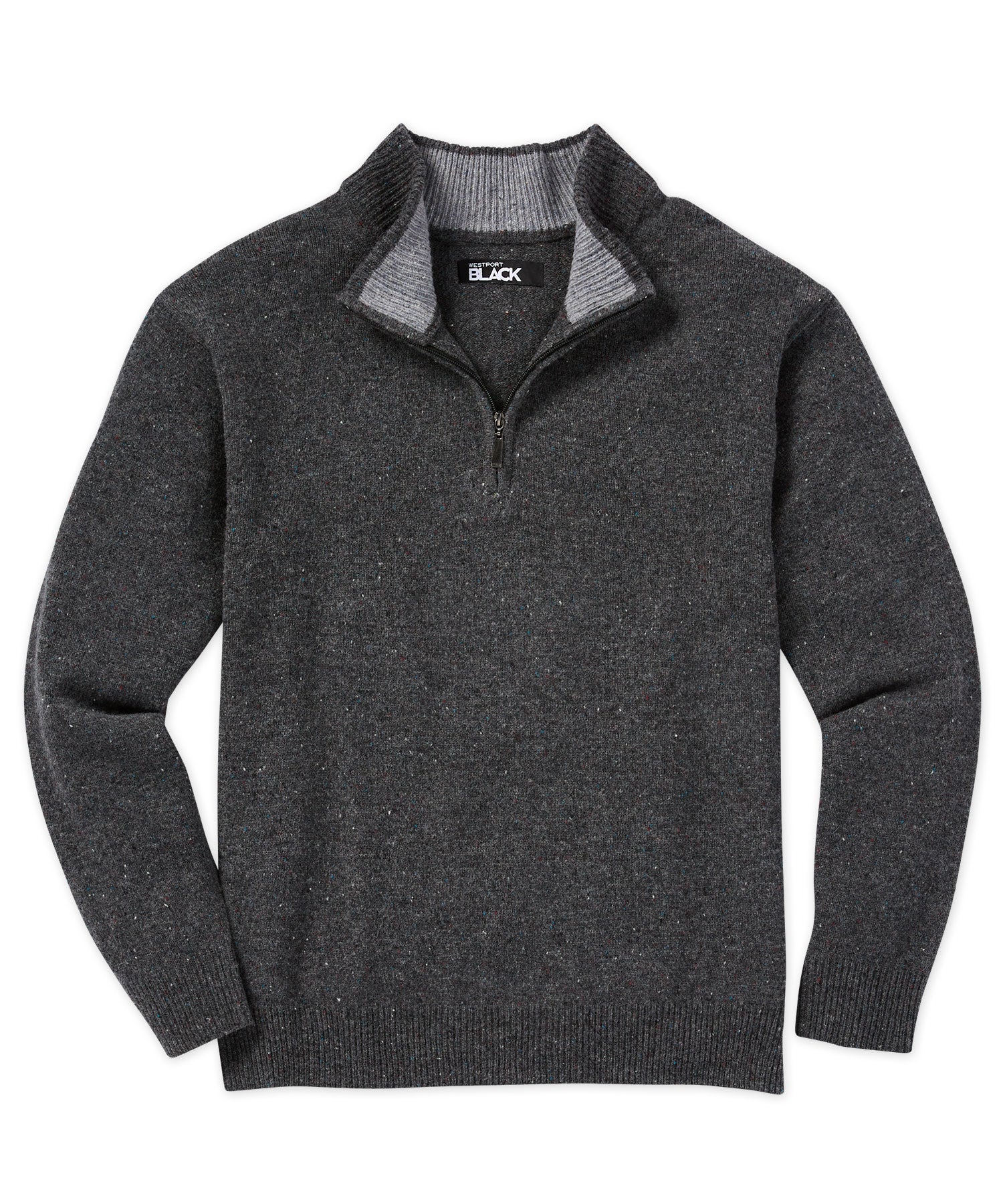 Westport Black Half-Zip Sweater - Westport Big & Tall