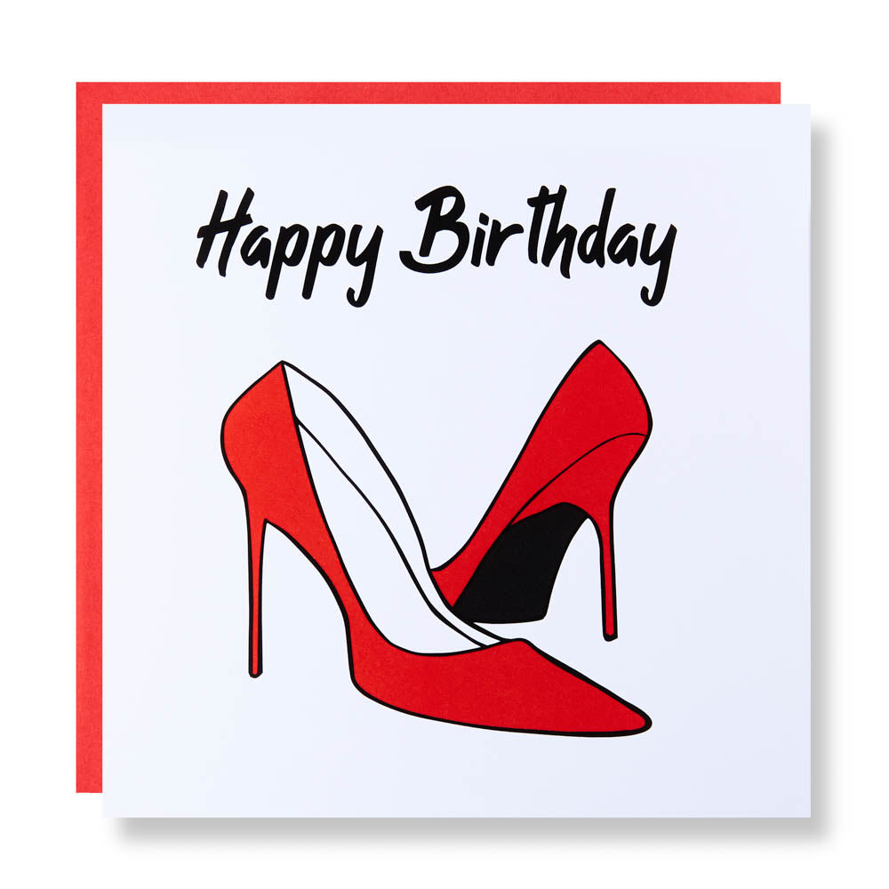 Happy Birthday Card - Red Shoes - Birthday Greeting Cards – Awesome  Teachers London