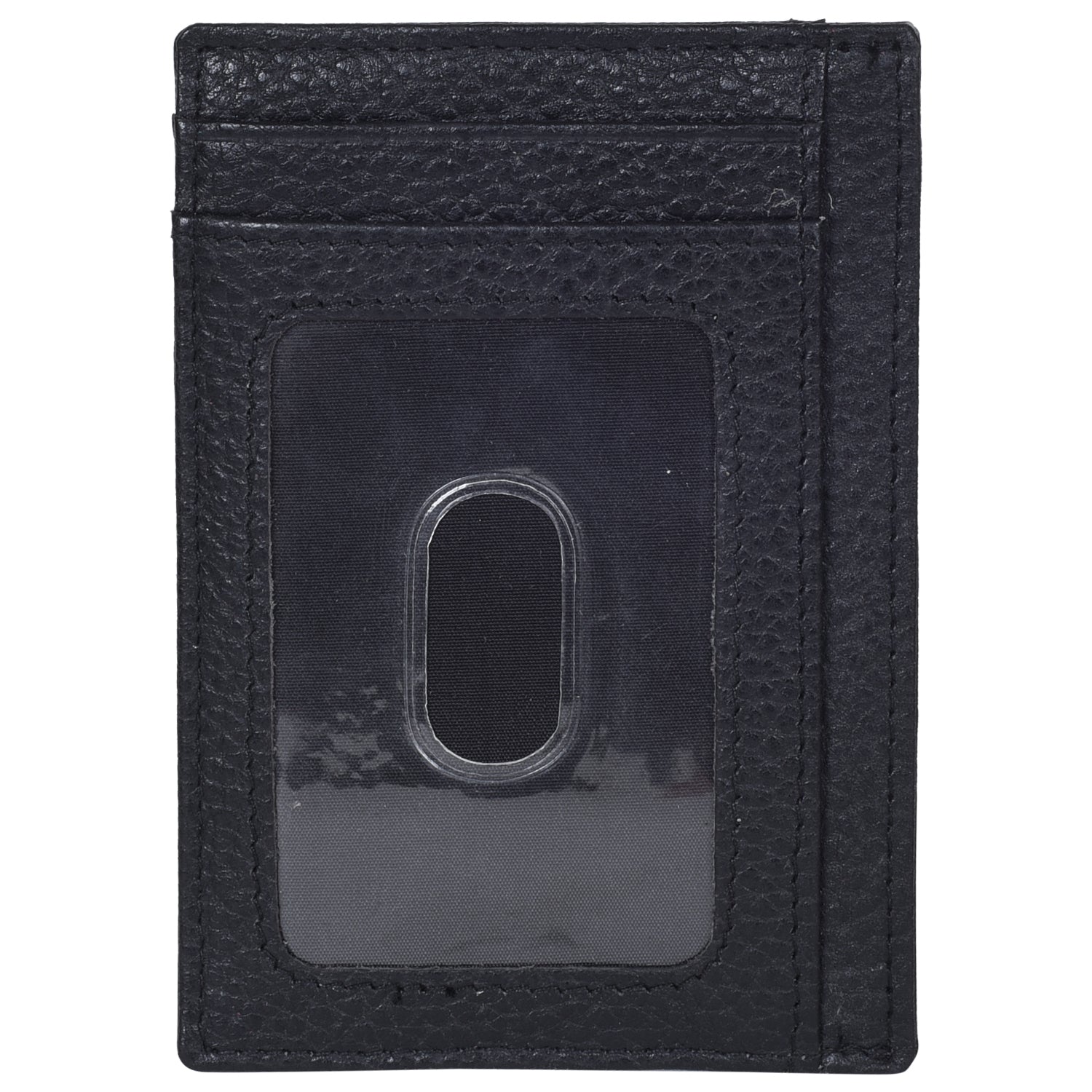 Portlee Leather Slim Card Holder, Black - Portlee