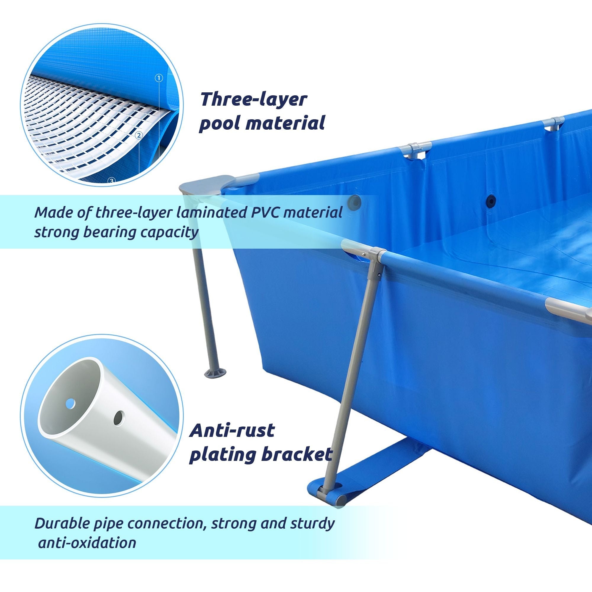 IFAST rectangular above ground pools material