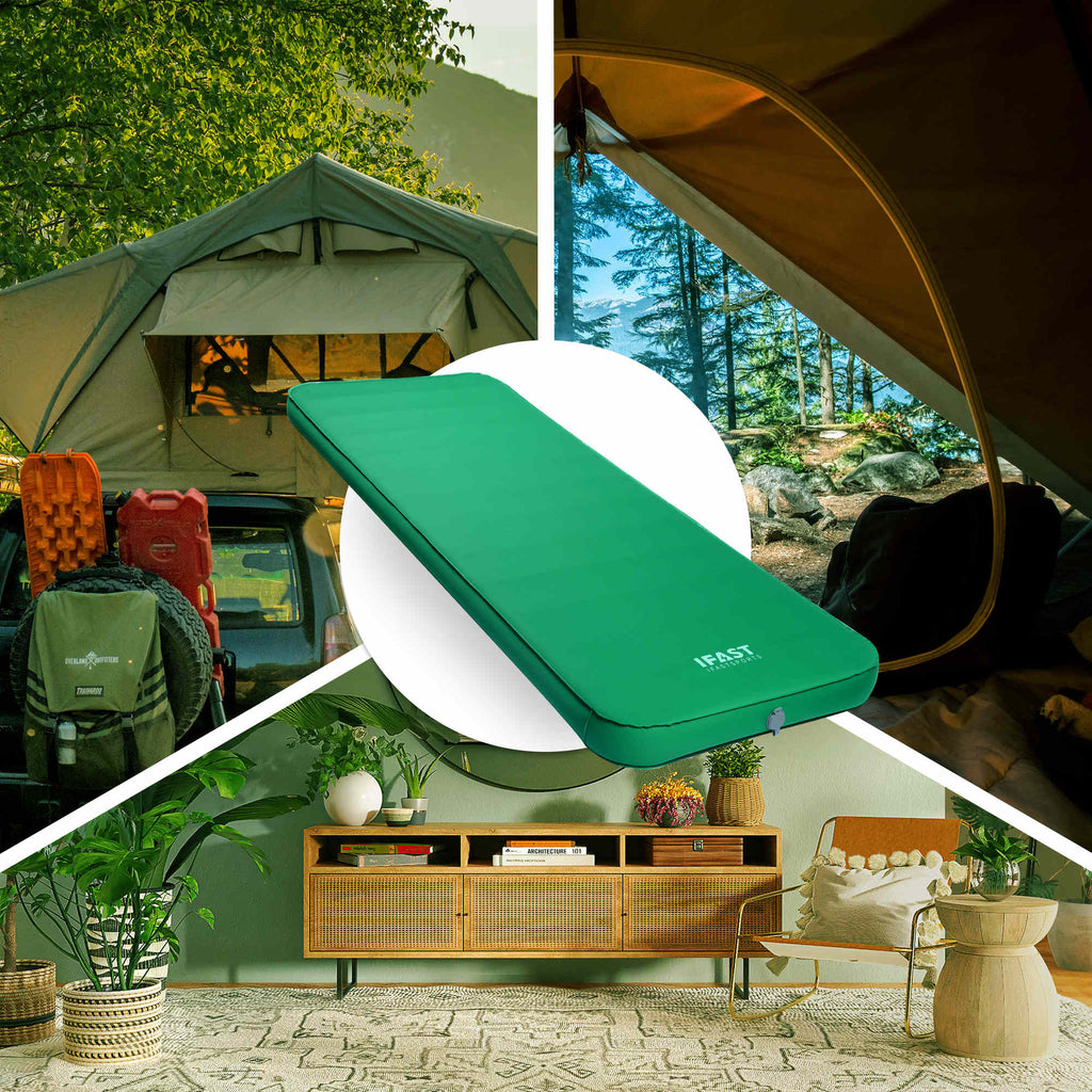 green camping mat