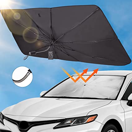 HOME KOKO LOOK Parasol Coche Delantero Plegable 125x65cm Parasol Paraguas Coche  Parasol Delantero Plegable Protector Solar Coche Coche Sol Sombra Bloquea  Los Rayos UV Parasol Plegable para De Coche : : Coche