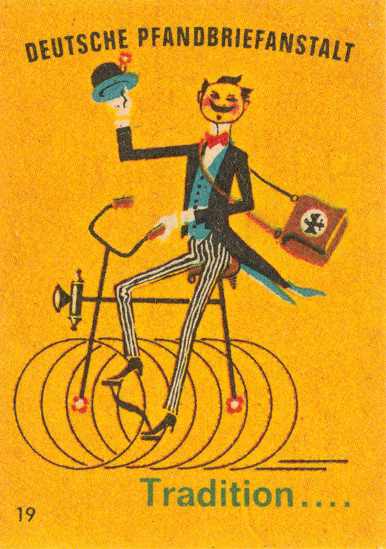 German man on a bicycle