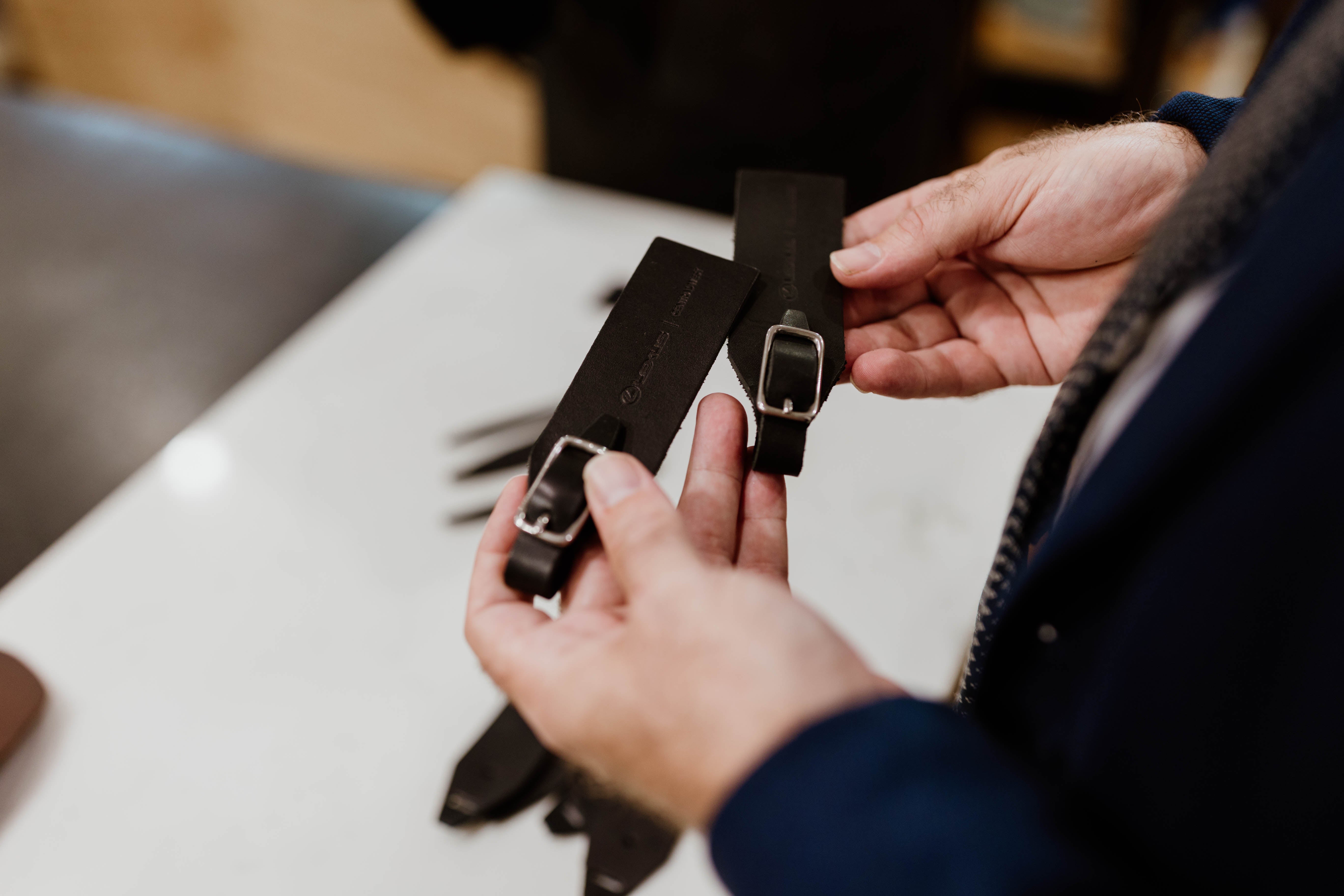Saddler & Co x Lexus Collaboration Leather Luggage Tag 