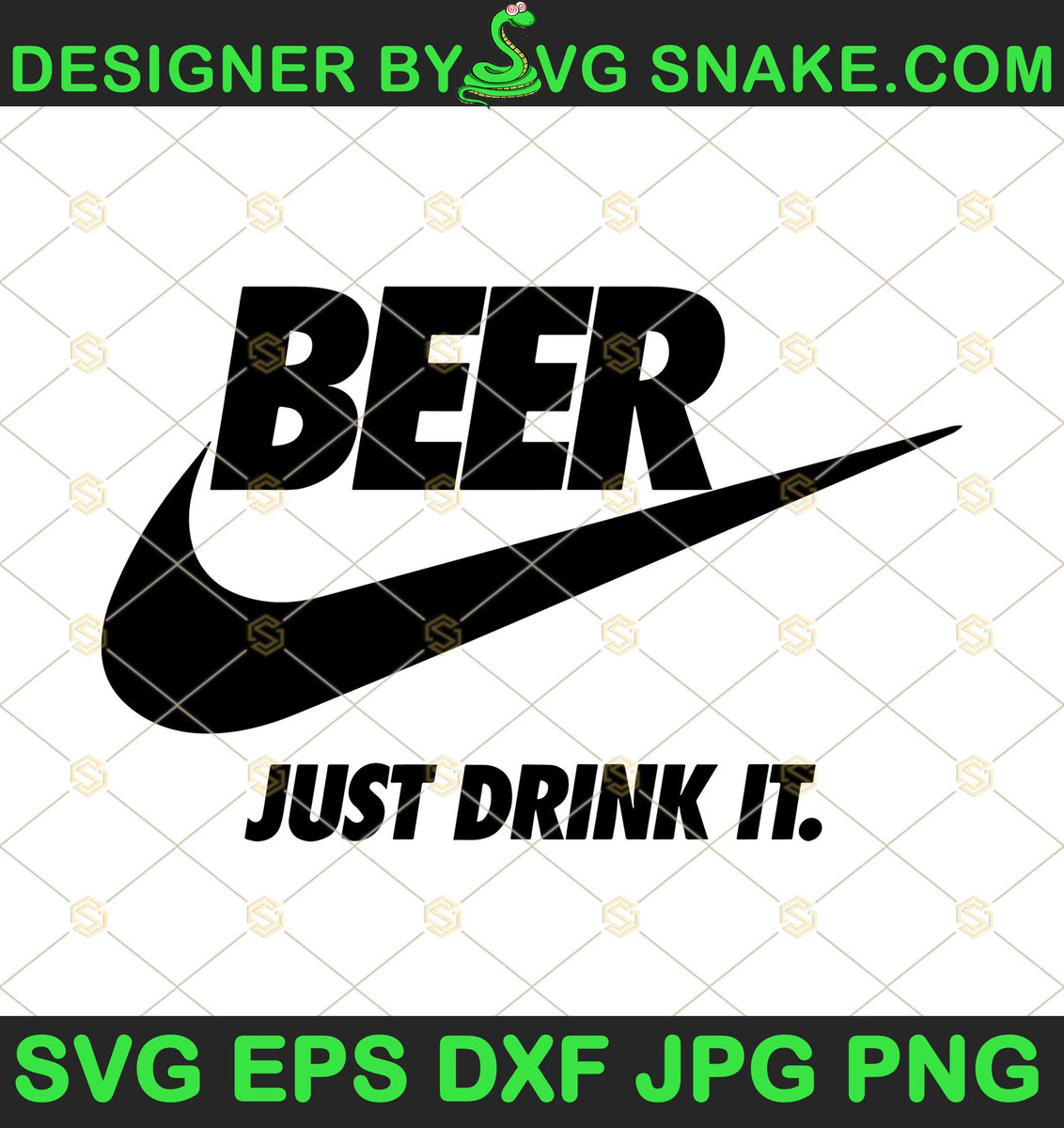 Beer Just Drink It Nike Logo Men's Svg, Nike Svg, Nike logo Vetor
