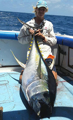 Arran with a 78kg Yellowfin Tuna