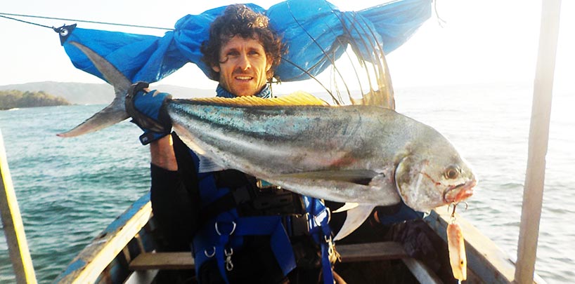 Rooster fish caught on a Fat Minnow lure