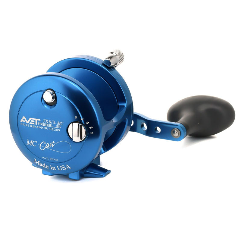 Avet G2 JX 6.0 Magic Cast (with Glide Plate) Fishing Reels, 6.0 Blue Right Hand