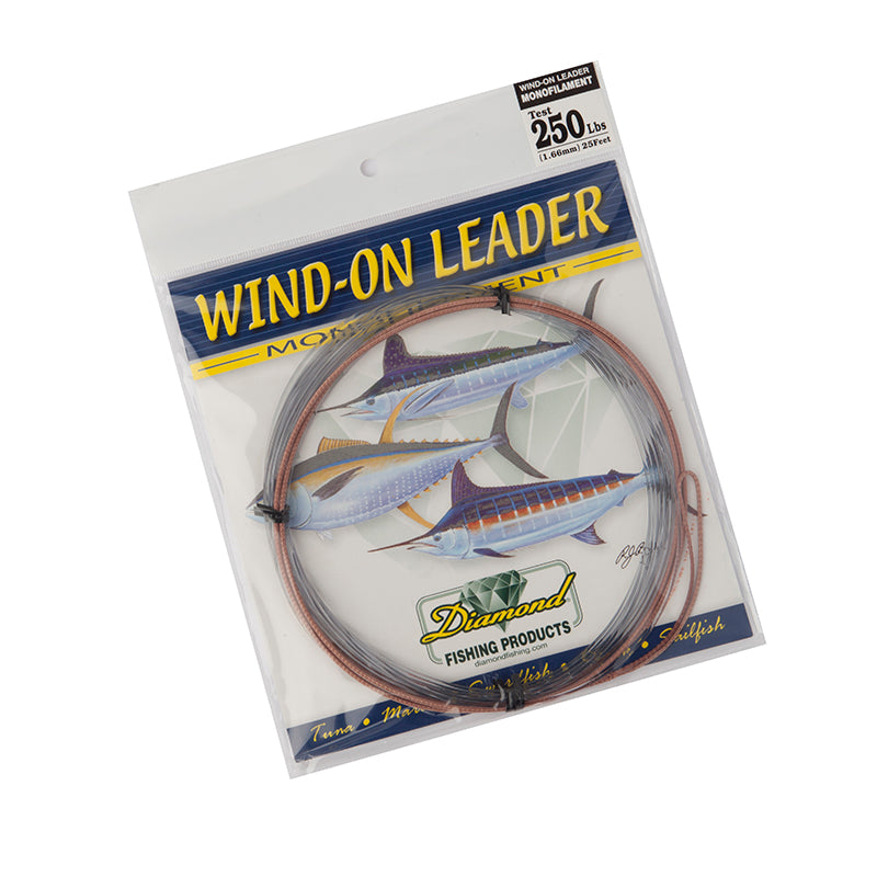 Momoi Diamond Fishing Top Shot Wind-on Leaders, 100 Yards, Pick Line Class