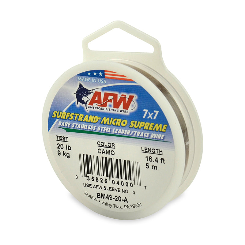 10 American Fishing Wire AFW Tooth Proof Stainless Steal Leadr 30 Ft –  Crawdads Fishing Tackle