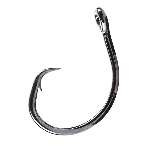 Mustad O'Shaughnessy Jig Hook, 60º Bend, Extra Long, Forged 8/0, Silver