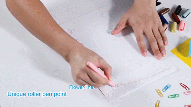 AECHY Colored Drawing Curve Pens 8 couleurs et 6 styles de lignes