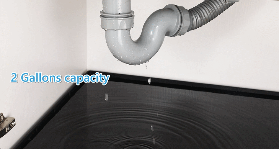 AECHY Tapis sous évier en silicone, étanche et drain, s'adapte aux armoires de 71,1 cm et 91,4 cm