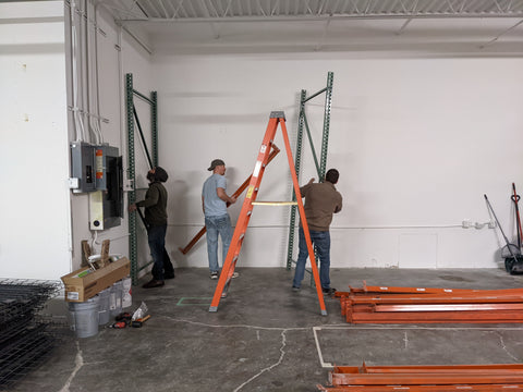 Peter, Mitch & John Building Racking