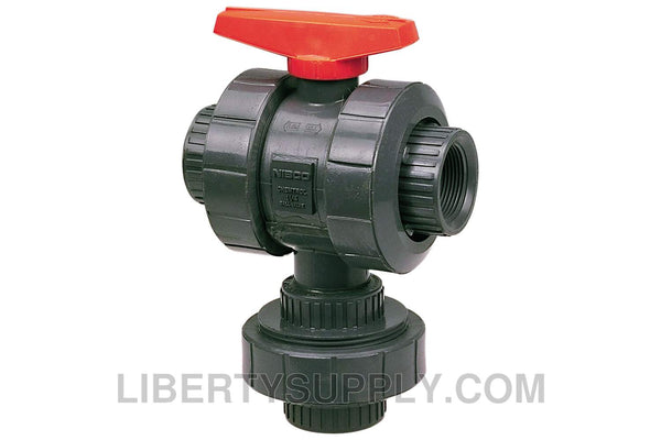 T45AC-V - Angle Globe Valve - Threaded, PVC Schedule 80, FKM