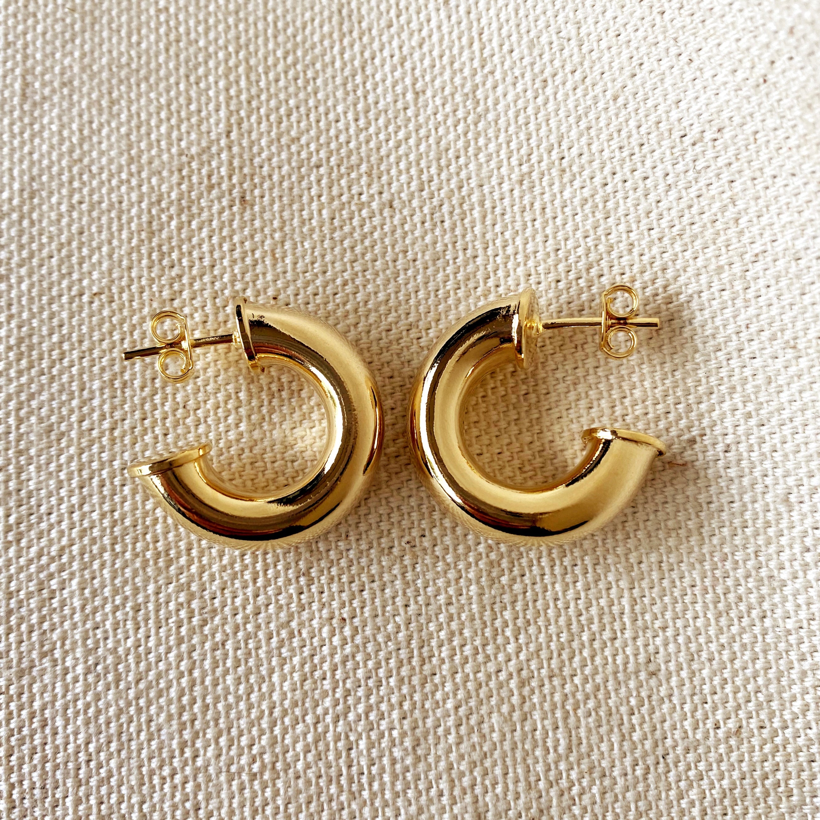 k18Gold Hammered Hoop Pierce(S) vivify-