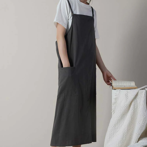 Ownkoti Cotton Waterproof Apron With Pockets