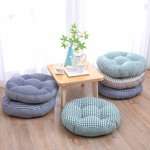 Round Shape Striped Soft Floor Cushion