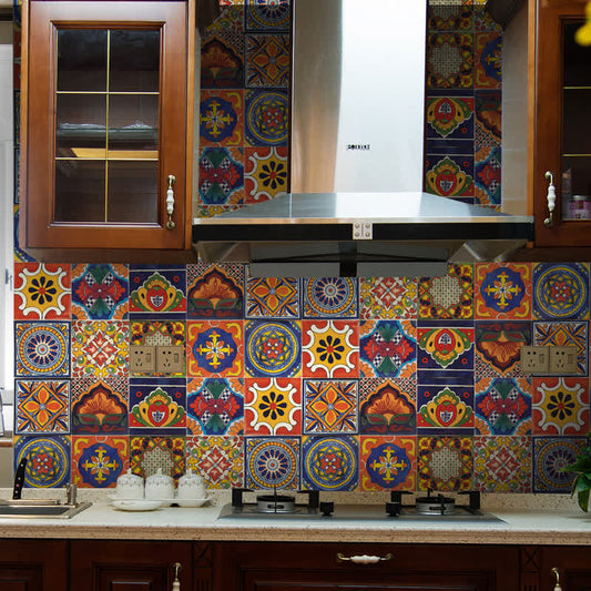Owntoki Colorful Mixed Pattern Wallpaper Tile Sticker (10PCS) – ownkoti