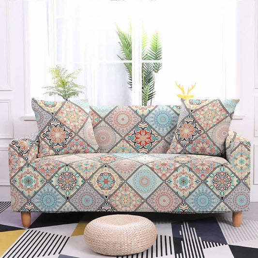 Ownkoti Retro Pattern Elastic Stretchable Couch Cover – ownkoti