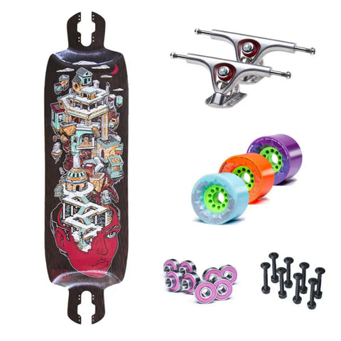 Shop Pantheon Nexus FG Ruins Longboard Complete With Caguama Wheels - Shrewsbury Skateboard Shop - Wake2o